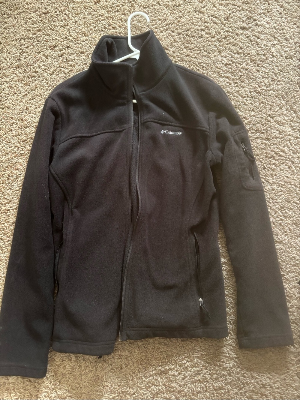 Columbia Women's Black Zip-Front Fleece Utility Jacket